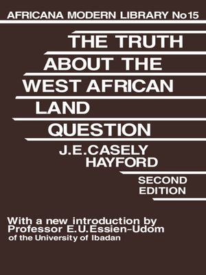 cover image of Truth About the West African Land Question